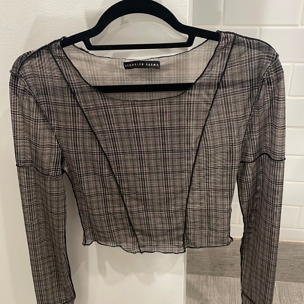 Never Worn Mesh Cropped Top - Brooklyn Karma Size Medium